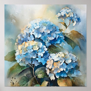 Hydrangea Watercolor Art Print