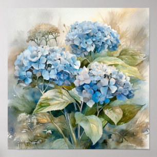 Hydrangea Watercolor Art Print