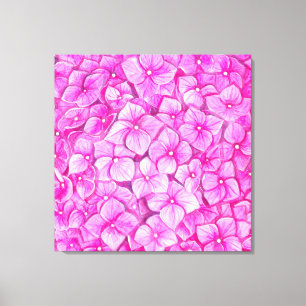 Hydrangea watercolor canvas print