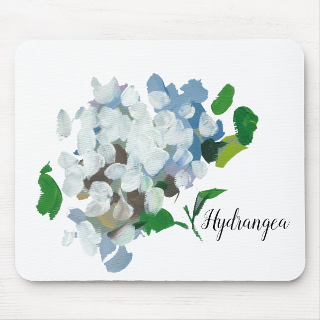 Hydrangea Watercolor Mouse Mat (Front)