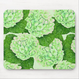 Hydrangea watercolor pattern mouse mat