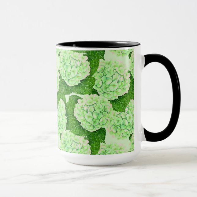 Hydrangea watercolor pattern mug (Right)