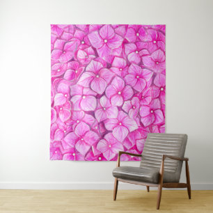 Hydrangea watercolor tapestry