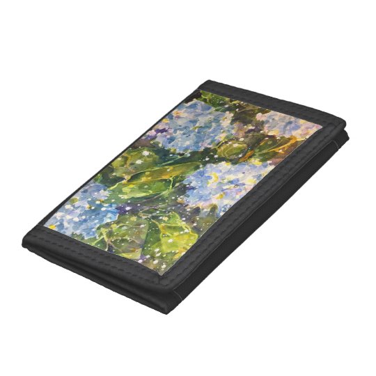 Hydrangea watercolor wallet