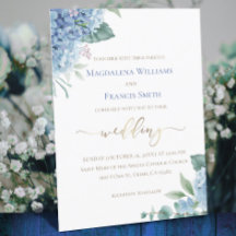 Hydrangea watercolor | wedding Invitation