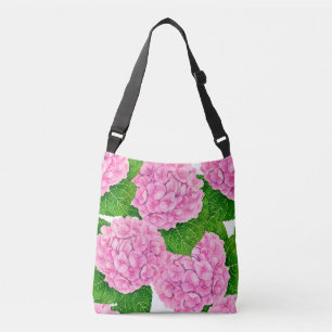Hydrangea waterolor pattern crossbody bag