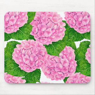 Hydrangea waterolor pattern mouse mat