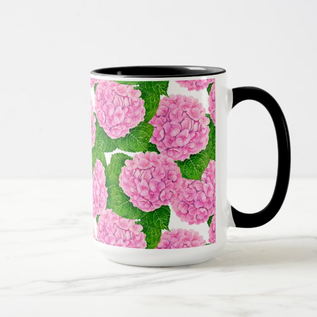 Hydrangea waterolor pattern mug (Right)