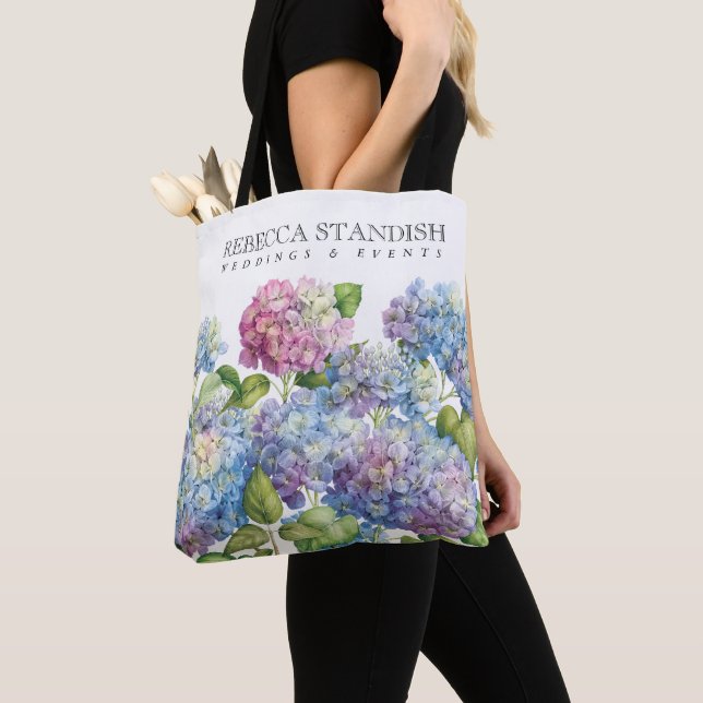 Hydrangea Wedding Coordinator Tote Bag (Close Up)