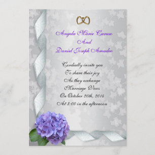 Hydrangea wedding Invitation