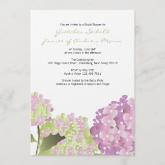 Hydrangea Wedding Shower Invitation