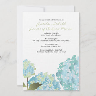 Hydrangea Wedding Shower Invitation