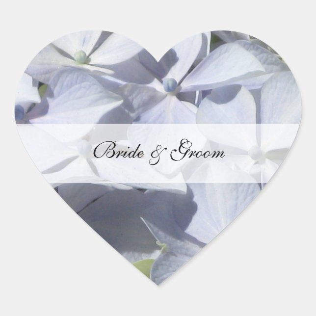 Hydrangea Wedding Stickers (Front)