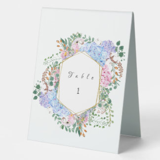 Hydrangea wedding table stand