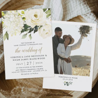 Hydrangea White Rose Garden Greenery Photo Wedding