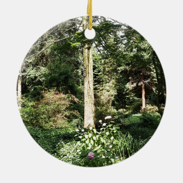 Hydrangea Wood Trees Nature Photography Ceramic Tree Decoration (Back)