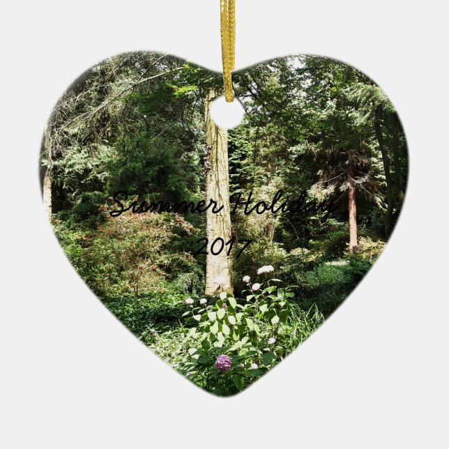 Hydrangea Wood Trees Nature Photography Ceramic Tree Decoration (Front)