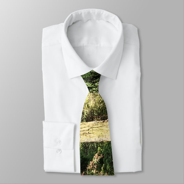 Hydrangea Wood Trees Nature Photography Tie (Tied)