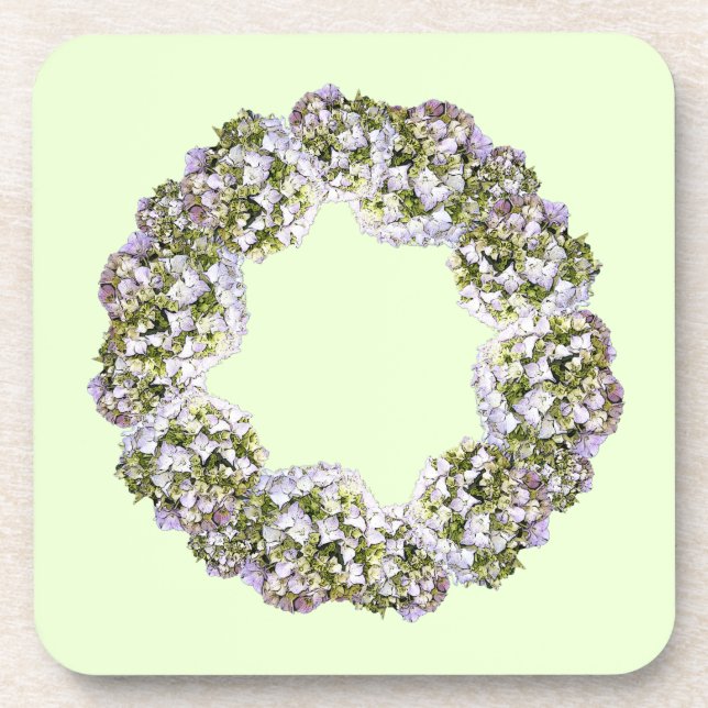 Hydrangea Wreath Coaster (Front)