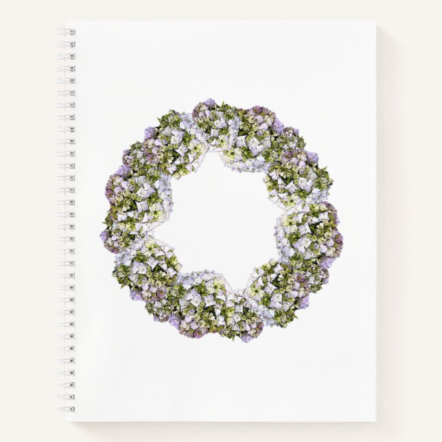 Hydrangea Wreath Notebook (Front)