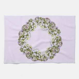 Hydrangea Wreath Tea Towel