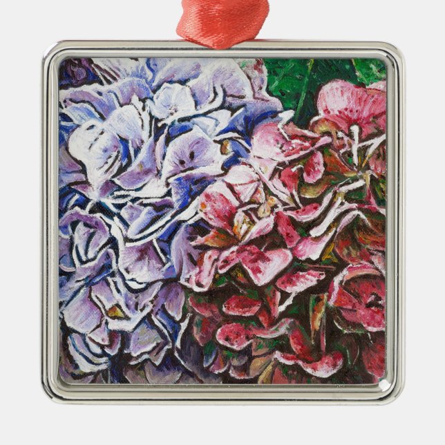 Hydrangeas 2010 metal tree decoration (Front)