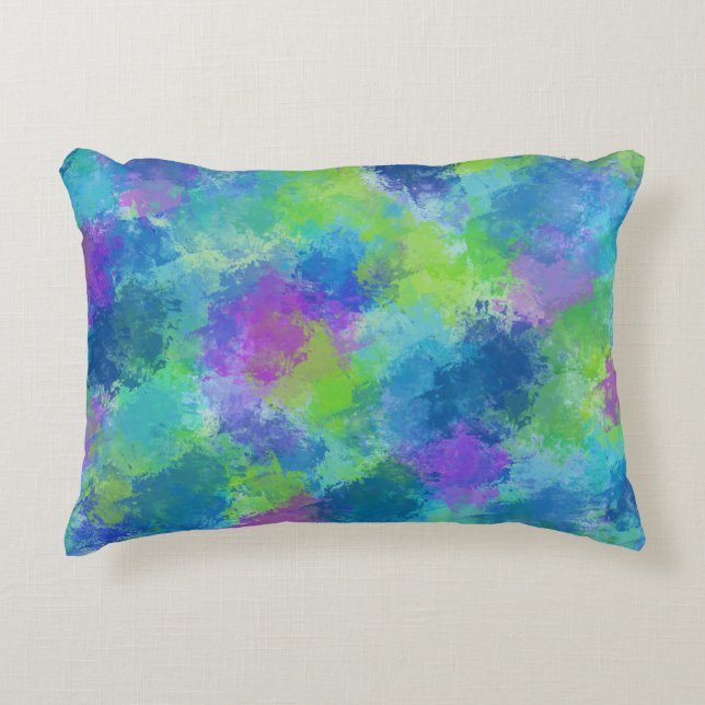 Hydrangeas Abstract Decorative Cushion (Front)