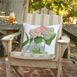 Hydrangeas and Mason jar Cushion