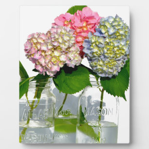 hydrangeas and mason jar plaque