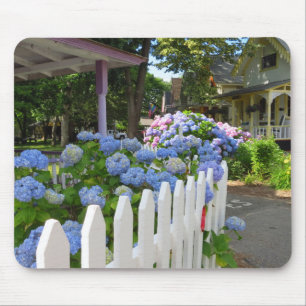 Hydrangeas and Picket Fence - Martha's Vineyard Mouse Mat