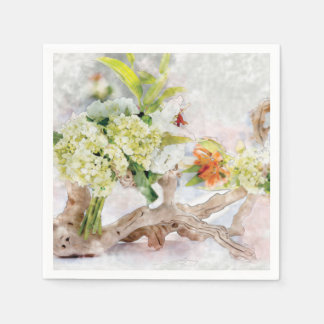 Hydrangeas Bella Watercolor Paper Napkins