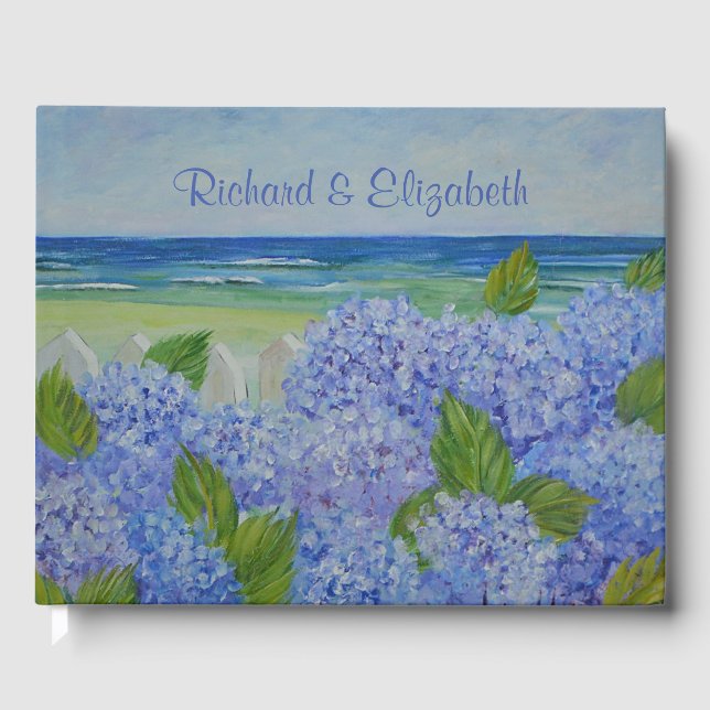 Hydrangeas By The Sea Guest Book (Front)