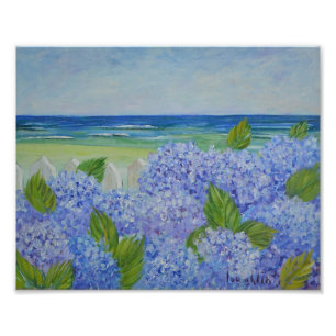 Hydrangeas By The Sea Photo Print