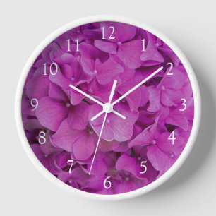 hydrangeas  clock
