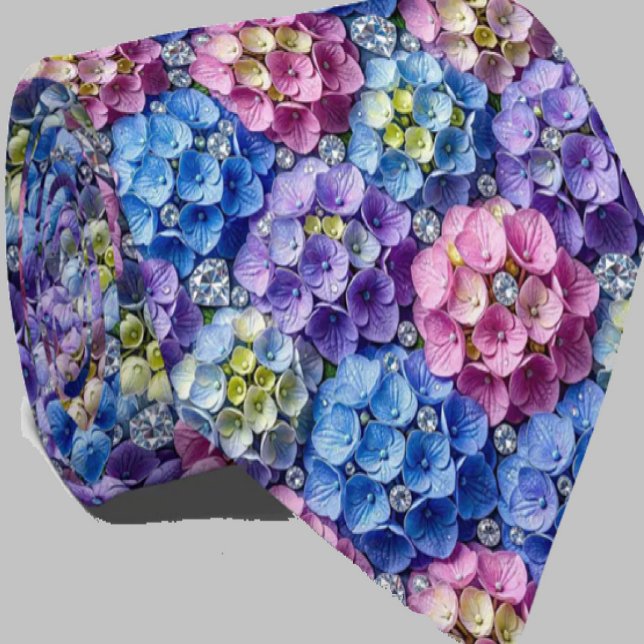  Hydrangeas & Diamonds | Wedding and Events Neck  Tie (Creator Uploaded)