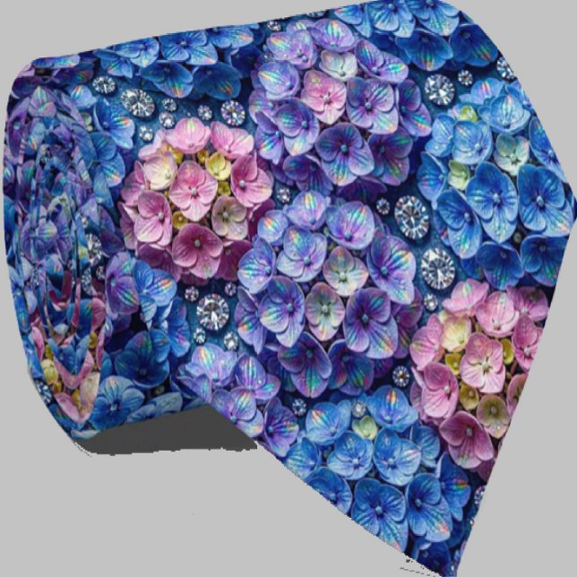  Hydrangeas & Diamonds | Wedding and Events Neck  Tie (Creator Uploaded)