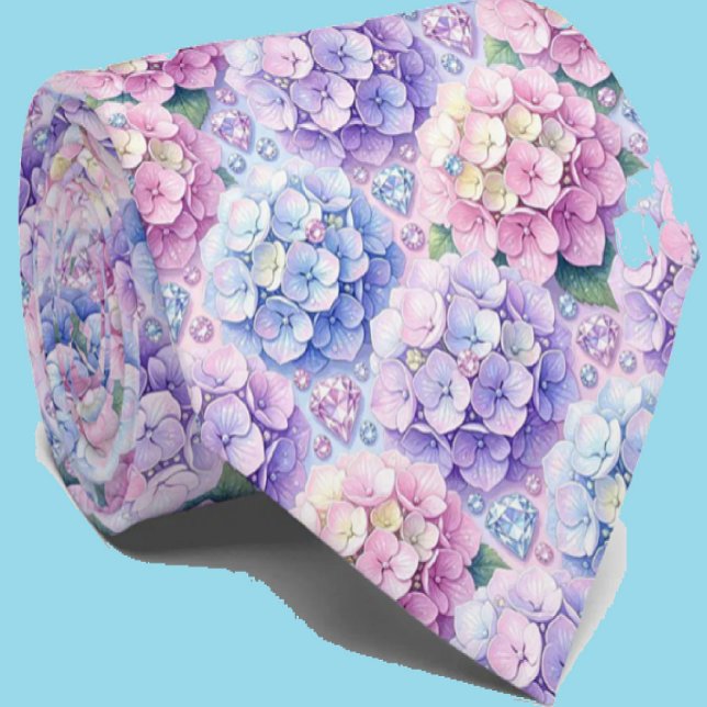 Hydrangeas & Diamonds | Wedding and Events Neck  Tie (Creator Uploaded)