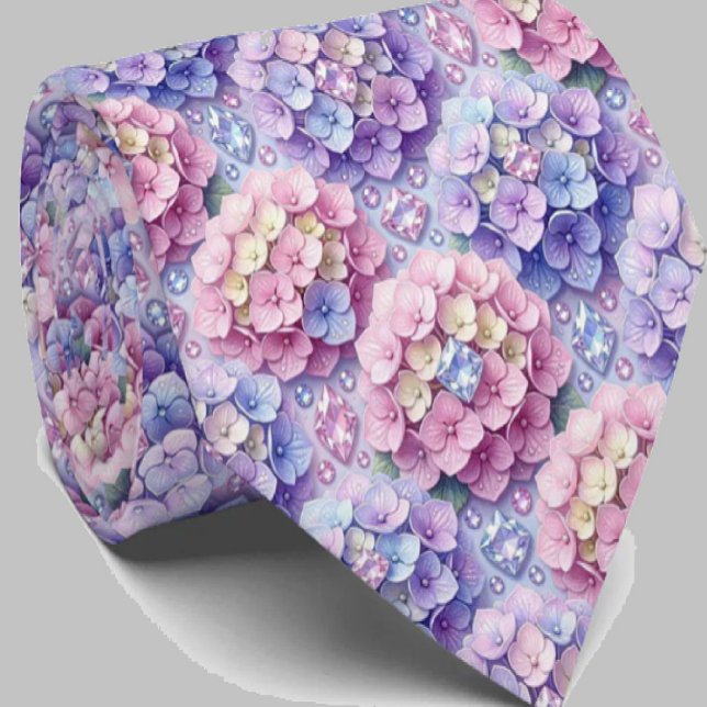  Hydrangeas & Diamonds | Wedding and Events Neck  Tie (Creator Uploaded)