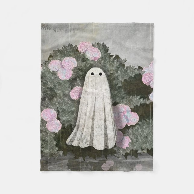 Hydrangeas Fleece Blanket (Front)