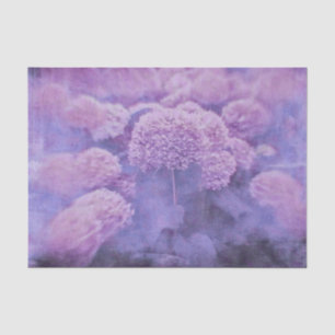 Hydrangeas Floral Chic Purple Vintage Texture Tissue Paper