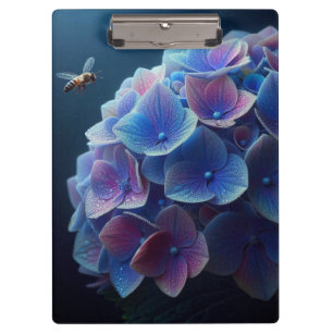 Hydrangeas Floral Purple and Blue Clipboard