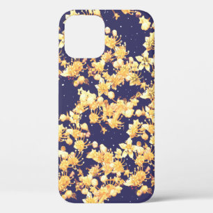 hydrangeas gold and night iPhone 12 case
