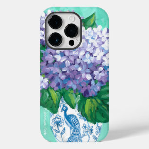 Hydrangeas in Peacock Vase Case-Mate iPhone 14 Pro Case