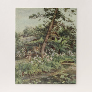 Hydrangeas in Tea Garden at Nichi Otani Jigsaw Puzzle