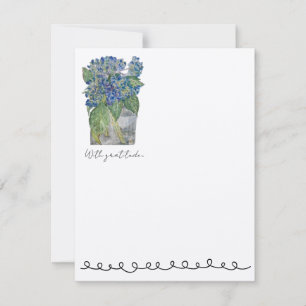 Hydrangeas in Water Flat Notecards (10)