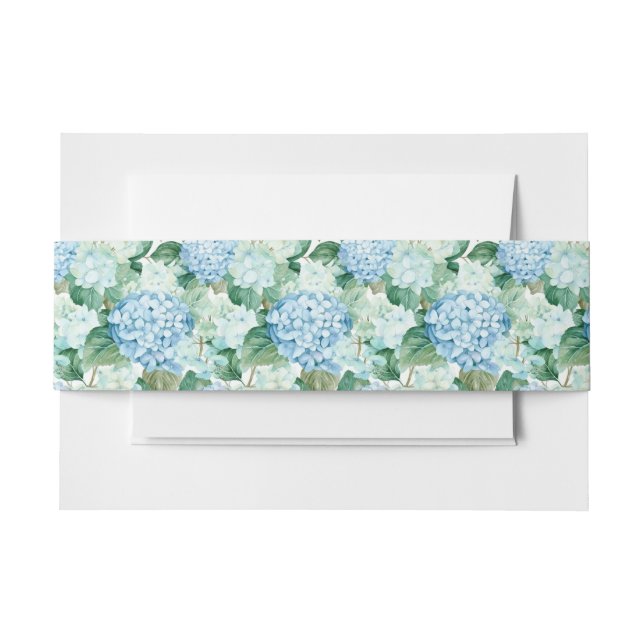 Hydrangeas Invitation Belly Band (Front Example)