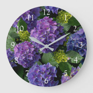 hydrangeas  large clock