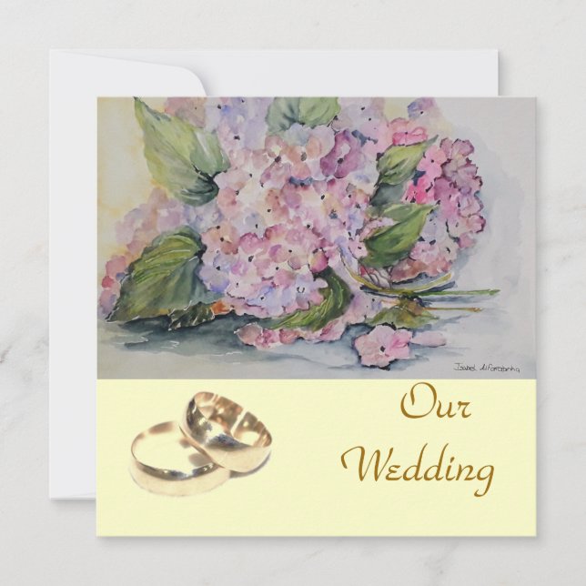 Hydrangeas love invitation (Front)