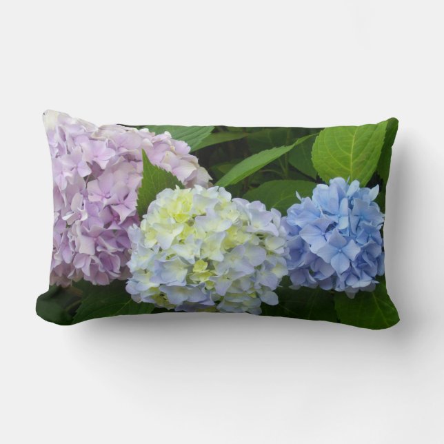Hydrangeas Lumbar Cushion (Front)