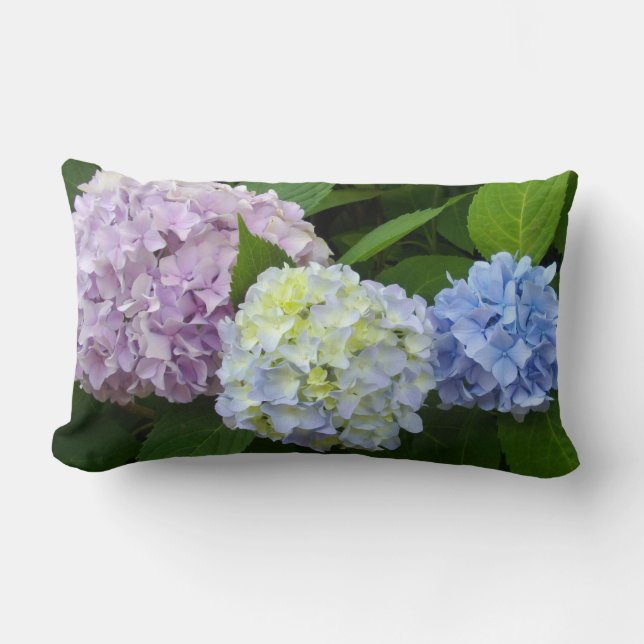 Hydrangeas Lumbar Cushion (Front)